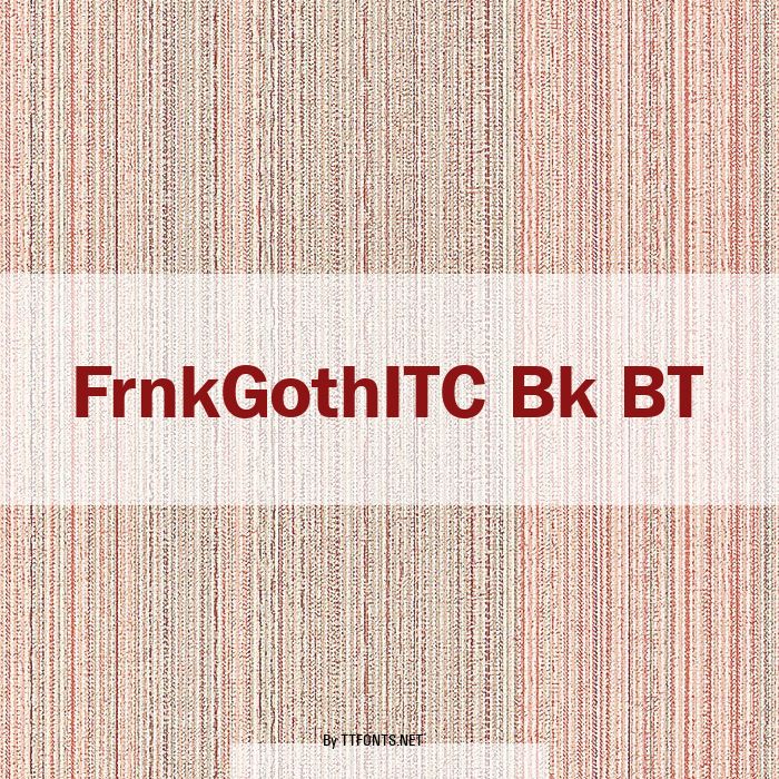 FrnkGothITC Bk BT example